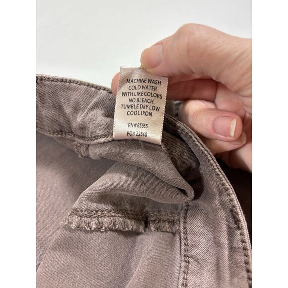 Pistola Topanga Cargo Jeans Brown Plus Size 18W Zip Pockets - Picture 8 of 10